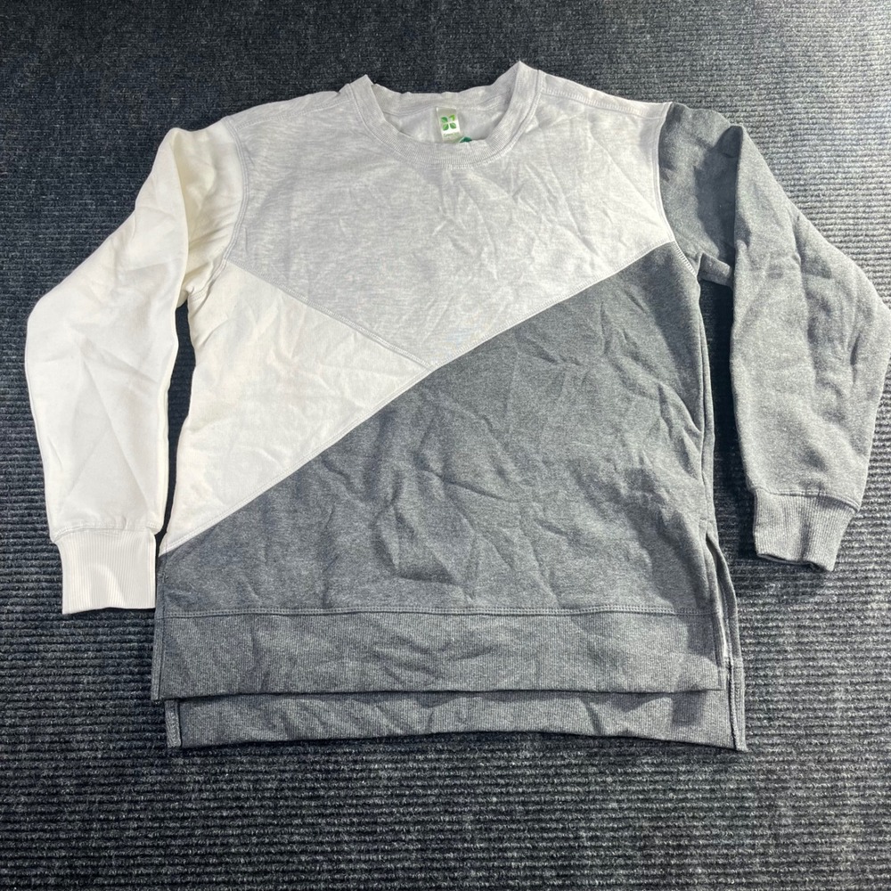 Green Tea Women's Color Block Crew Neck Long Sleeve‎ Pullover Sweatshirt